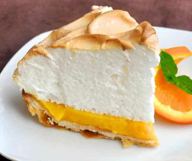 Tarte meringuée à l'orange