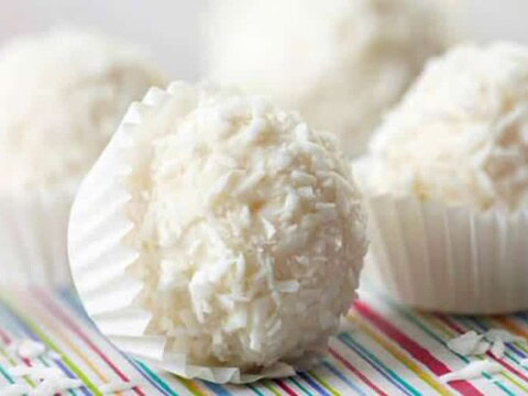 Truffes chocolat blanc et noix de coco
