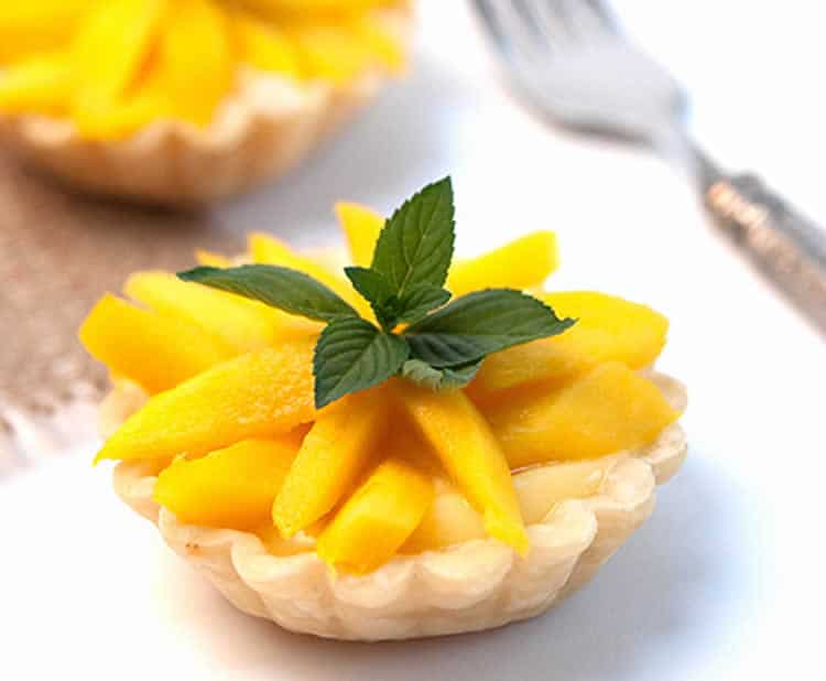 Mini tartelette a la mangue et crème