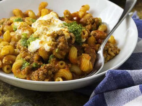 Fusilli à la viande hachée au cookeo