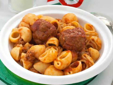 Pâtes aux boulettes de viande au cookeo