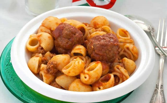 Pâtes aux boulettes de viande au cookeo