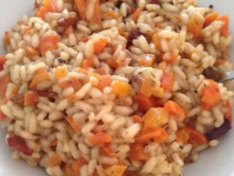 Risotto au bacon et carottes au cookeo