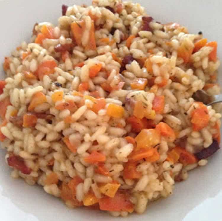 Risotto au bacon et carottes au cookeo