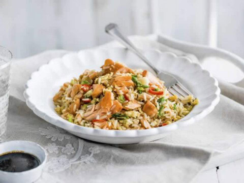 Risotto au pavé de saumon au cookeo