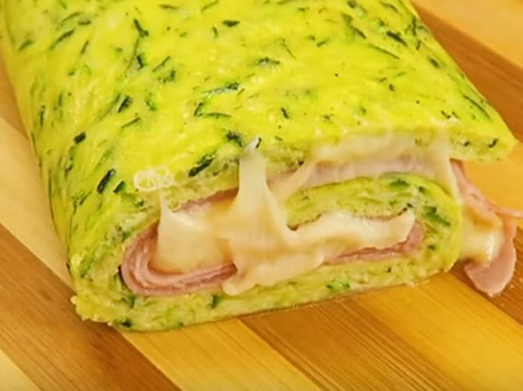 Roulé aux courgettes et jambon au thermomix