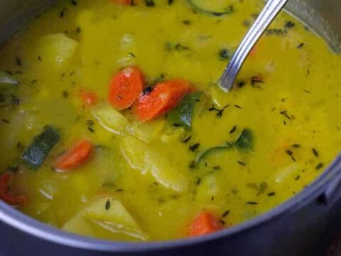 Soupe de carottes et poireaux au thermomix