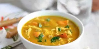Soupe de poulet aux légumes au cookeo