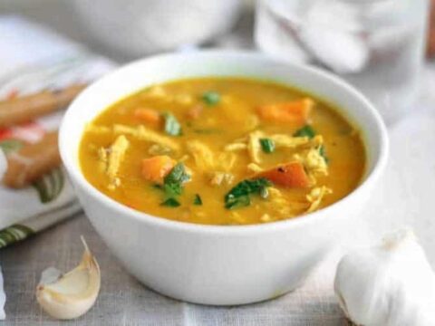 Soupe de poulet aux légumes au cookeo