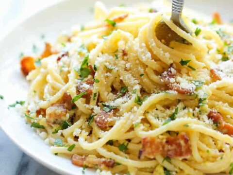 Spaghetti à la carbonara au cookeo