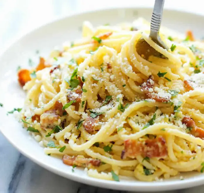 Spaghetti à la carbonara au cookeo