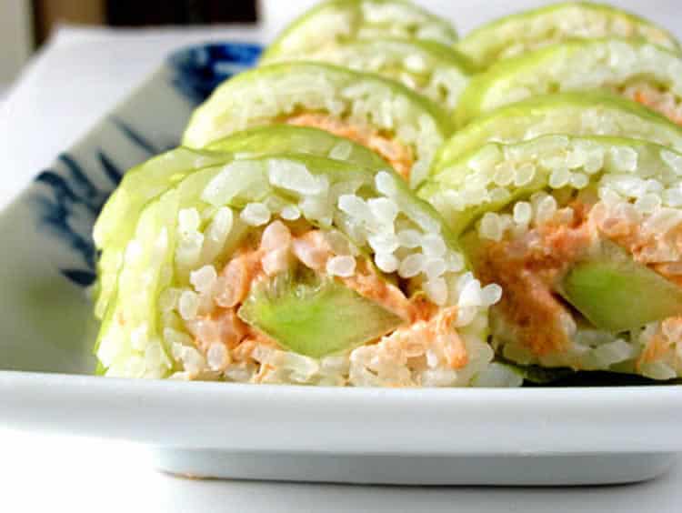Sushis au saumon et concombre au thermomix