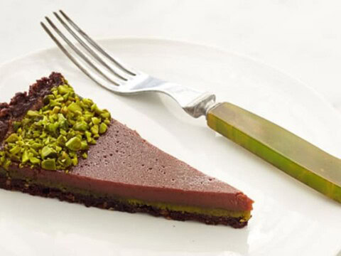 Tarte au chocolat et pistache