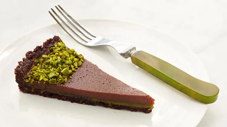 Tarte au chocolat et pistache