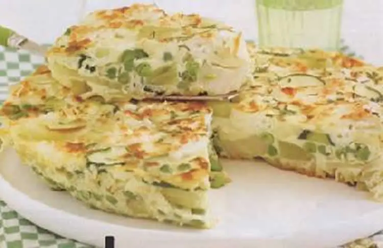 Tortilla courgettes et poireaux au thermomix