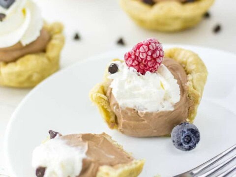 Mini tartes à la crème au chocolat