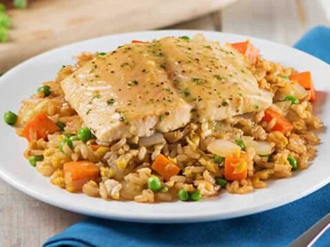 Saumon au riz et légumes au thermomix