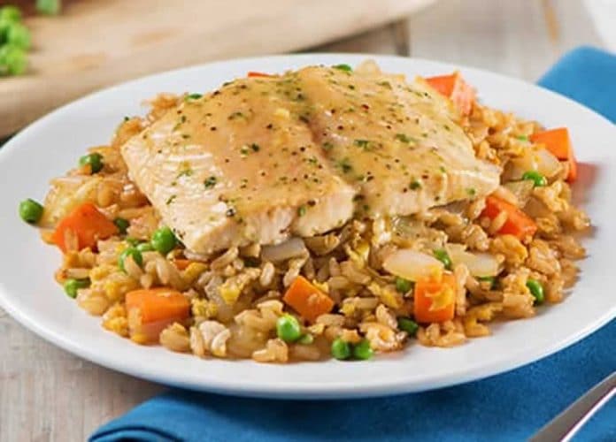 Saumon au riz et légumes au thermomix