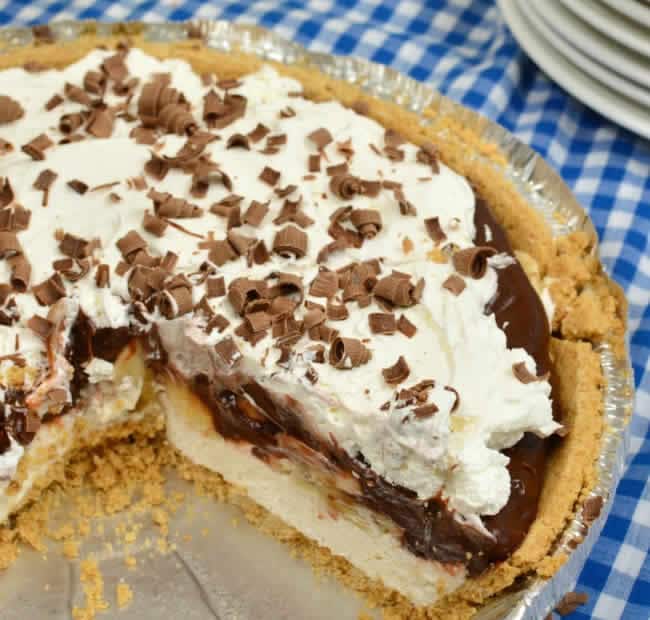 Tarte à la crème chocolat et aux bananes 1