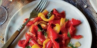 Salade de poivrons grillés au four
