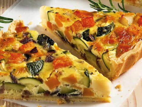 Tarte aux légumes et crème fraîche