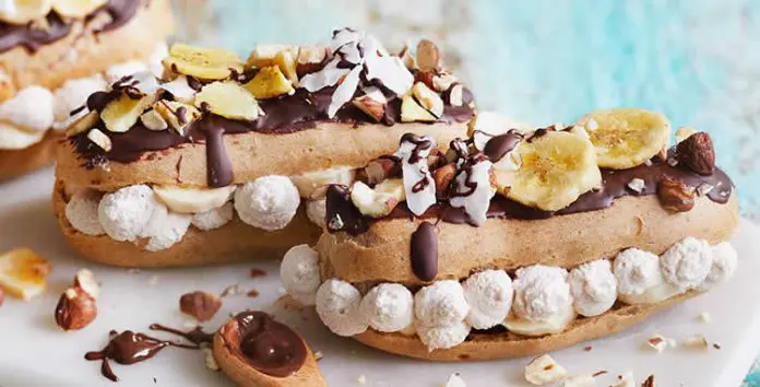 Éclairs au chocolat et banane au thermomix