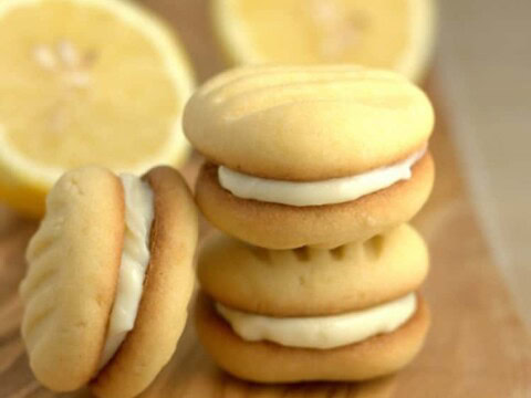 Biscuits fourrés crème au citron