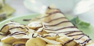 Crêpes au chocolat et bananes
