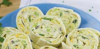Salade roulé de poulet à l'avocat