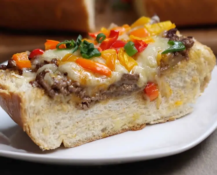 Sandwich à la viande hachée et poivron