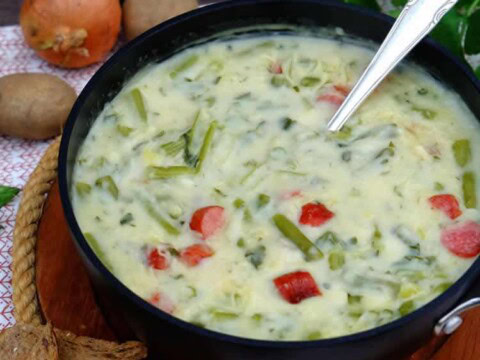 Soupe haricots et saucisses au thermomix
