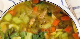 Soupe poulet et légumes