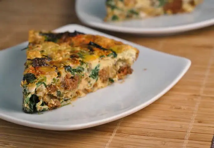 Quiche au chorizo et épinards