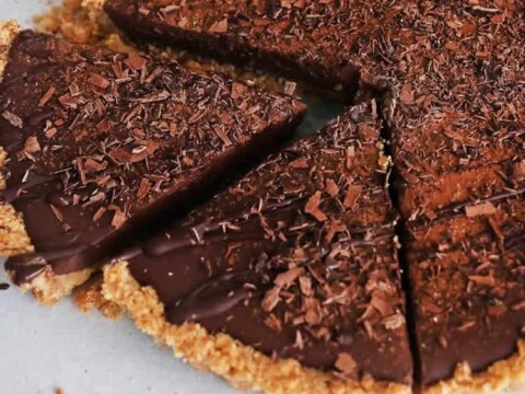 Tarte au chocolat et lait de coco