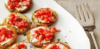 Aubergines frites avec tomates et ricotta