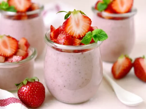 Dessert mousse aux fraises au thermomix