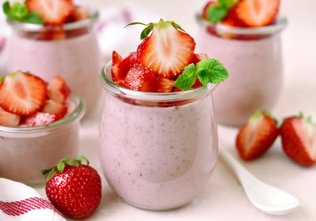 Dessert mousse aux fraises au thermomix