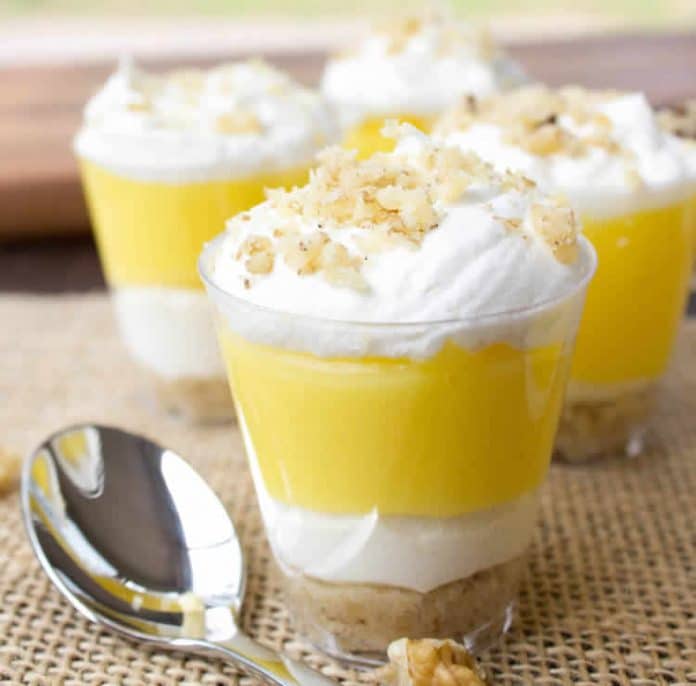Dessert à la crème au citron