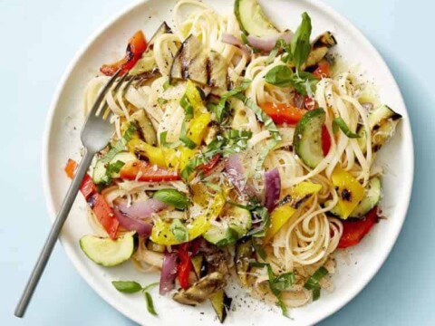 Pâtes aux légumes grillés