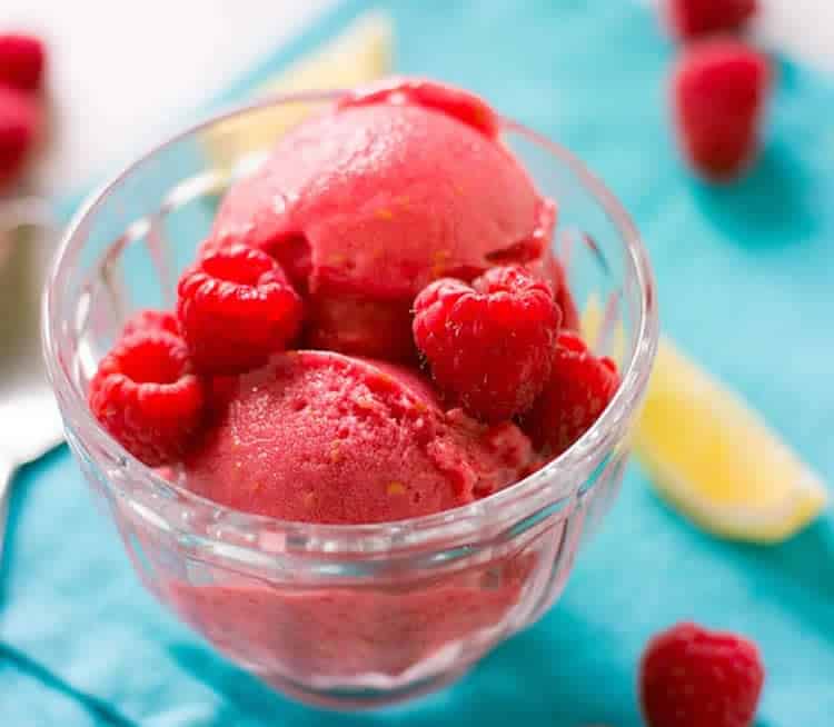 Sorbet framboises facile au thermomix