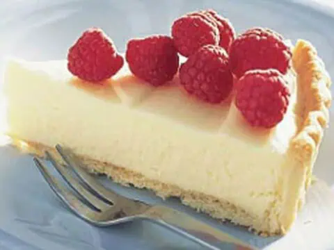 Tarte au chocolat blanc et framboises