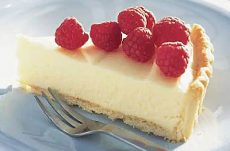 Tarte au chocolat blanc et framboises