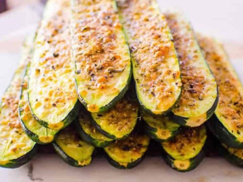 Apéro courgettes grillées au parmesan