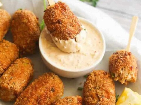 Apéro croquettes de saumon à la rémoulade