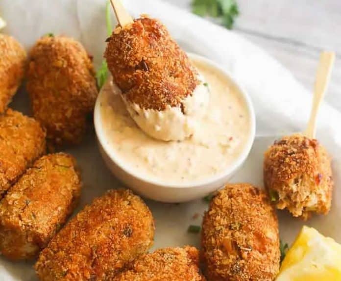 Apéro croquettes de saumon à la rémoulade