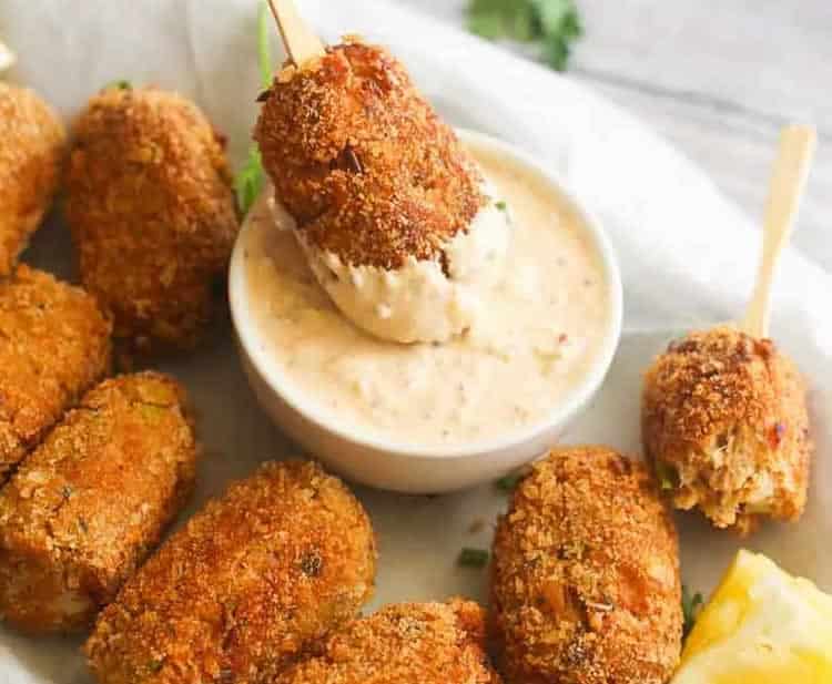 Apéro croquettes de saumon à la rémoulade