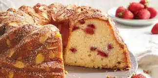 Cake amandes et fraises