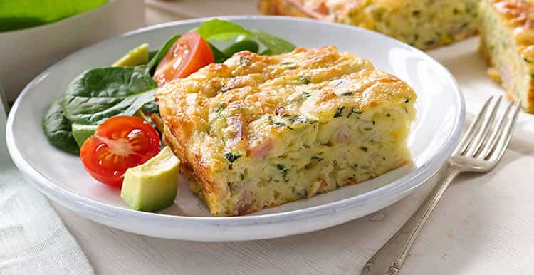 Carrés aux courgettes et fromage