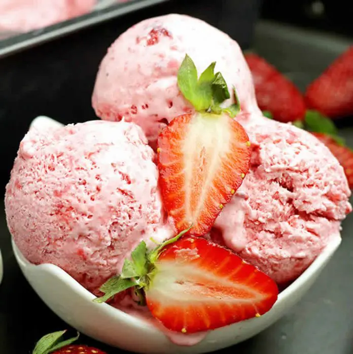 Glace à la fraise italienne au thermomix