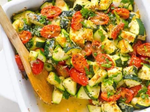 Gratin de courgettes et tomates